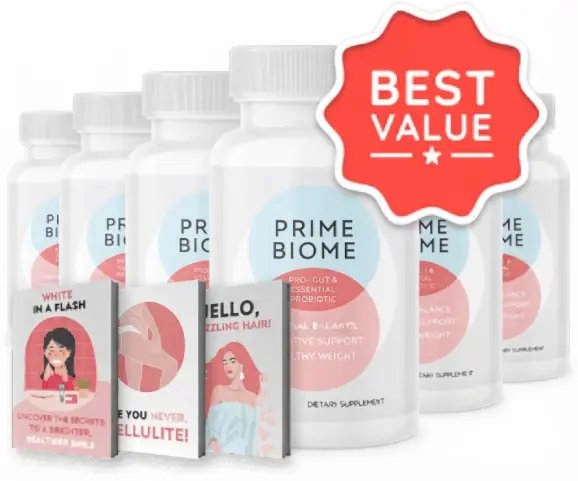 PrimeBiome package offer with bonus guides